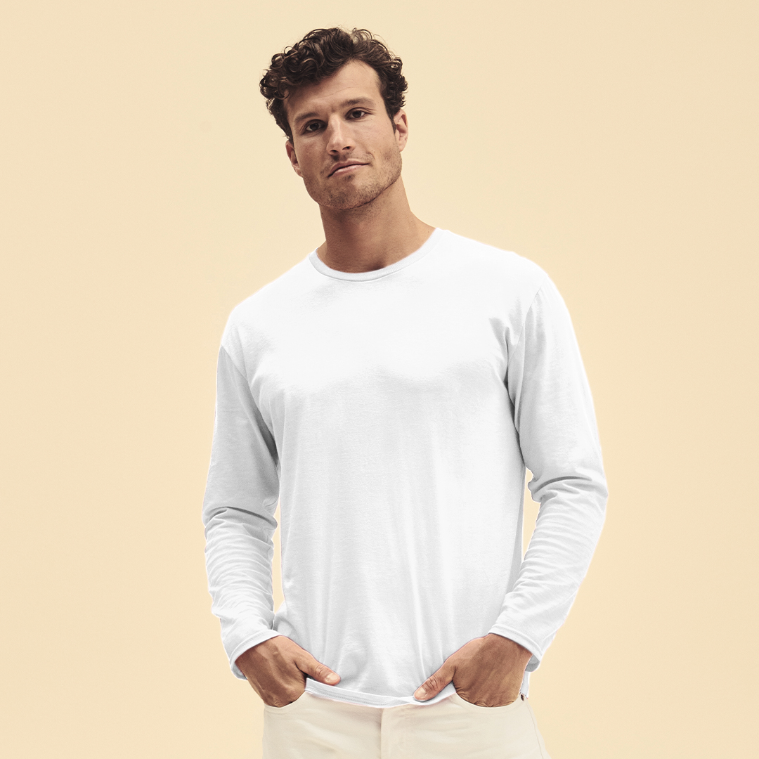 Camiseta Adulto Blanca Iconic LS T personalizado para empresas