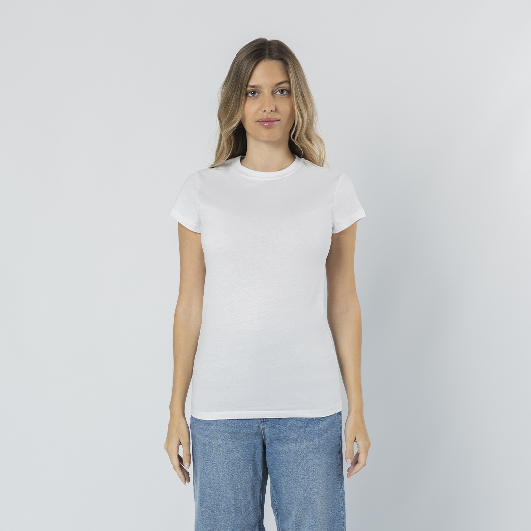 Camiseta Mujer Blanca Seiyo personalizado para empresas