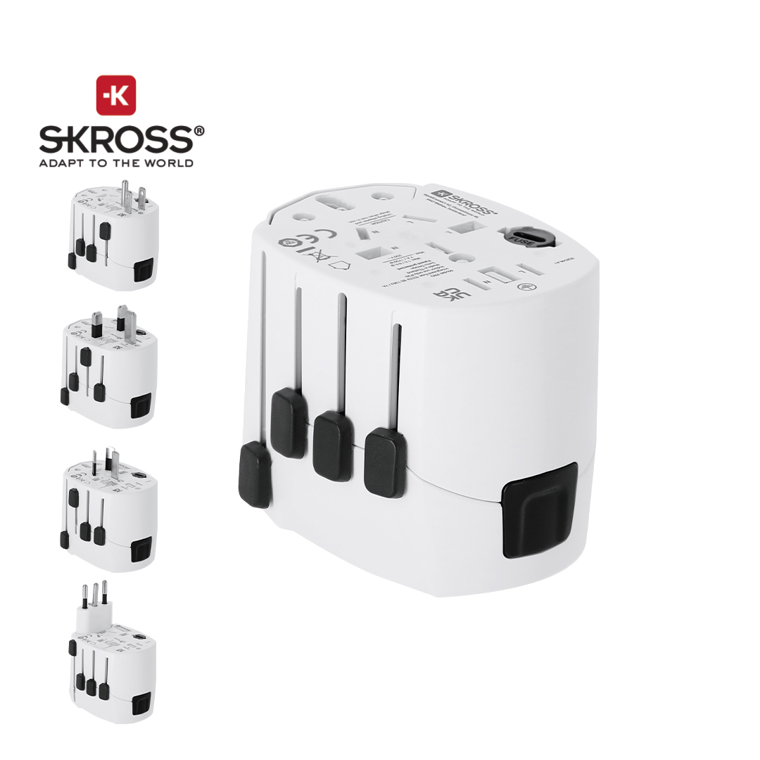 Adaptador Viaje Univ. Skross PRO 3-POLE personalizado para empresas