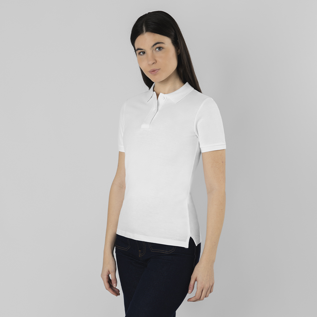 Polo Mujer Blanco Charles personalizado para empresas