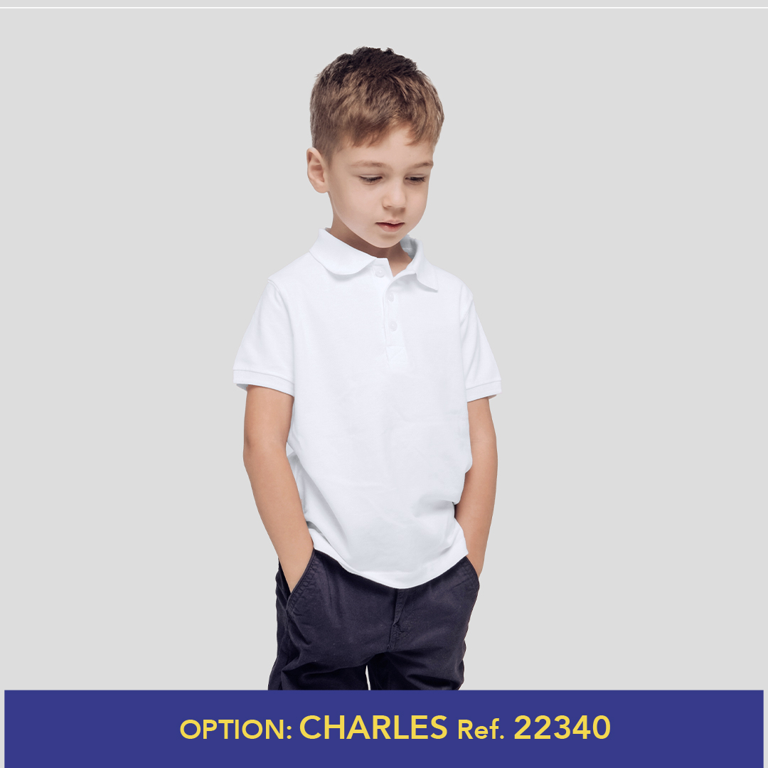 Polo Niño Blanco Keya Yps180 personalizado para empresas